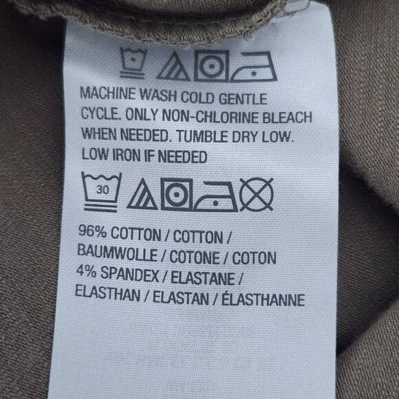 D&Co. Brown Knit Button-up Top and Tan and Pink Leaf Print Tee Size Small Bundle - Picture 7 of 9